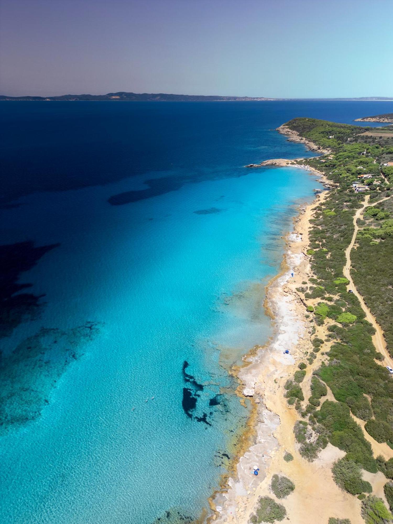 Rustico Porto Pino 30 Mt Dalla Spiaggia Bagian luar foto