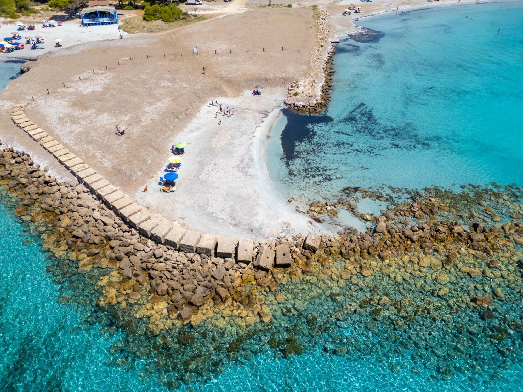 Rustico Porto Pino 30 Mt Dalla Spiaggia Bagian luar foto