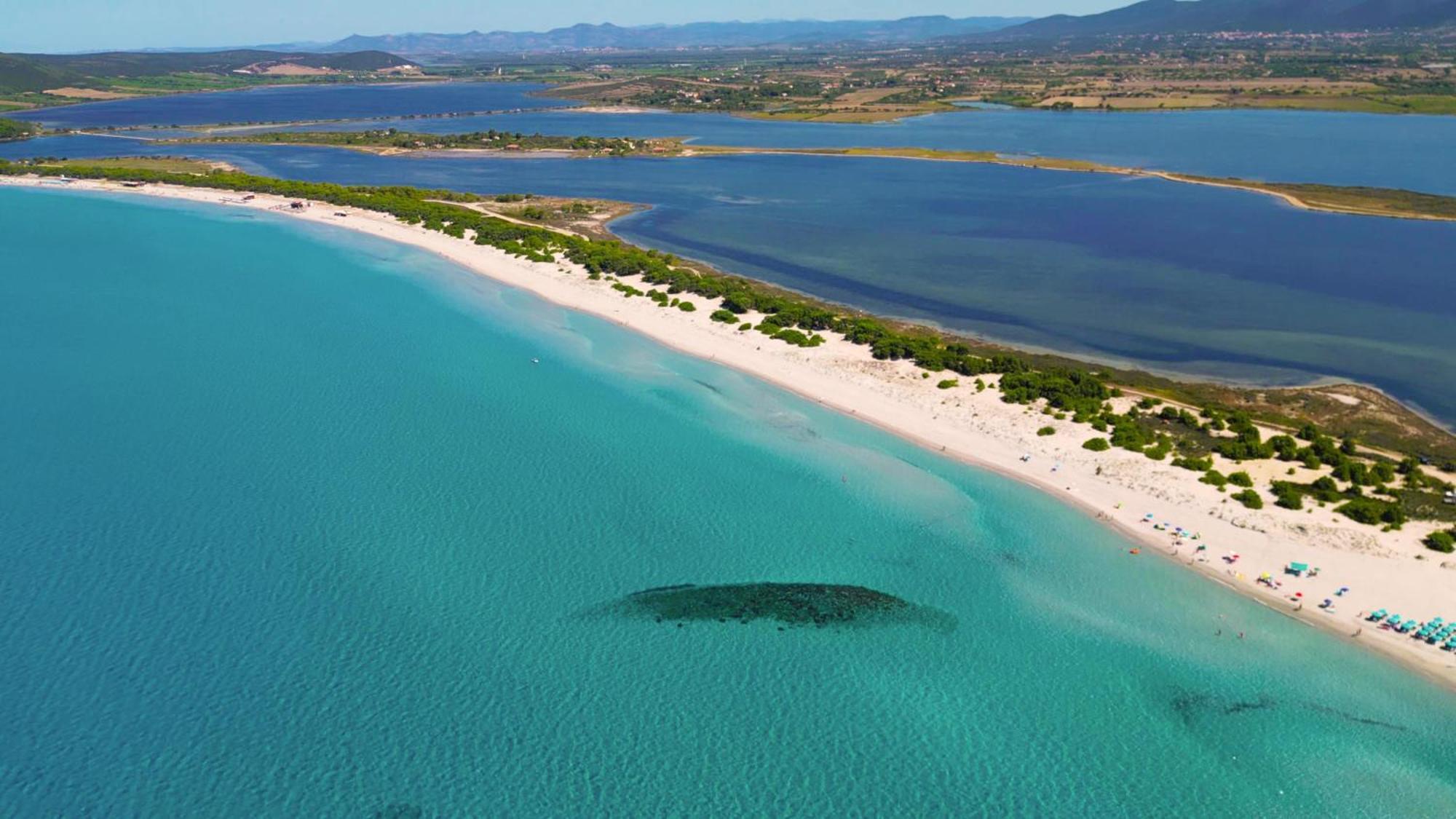 Rustico Porto Pino 30 Mt Dalla Spiaggia Bagian luar foto
