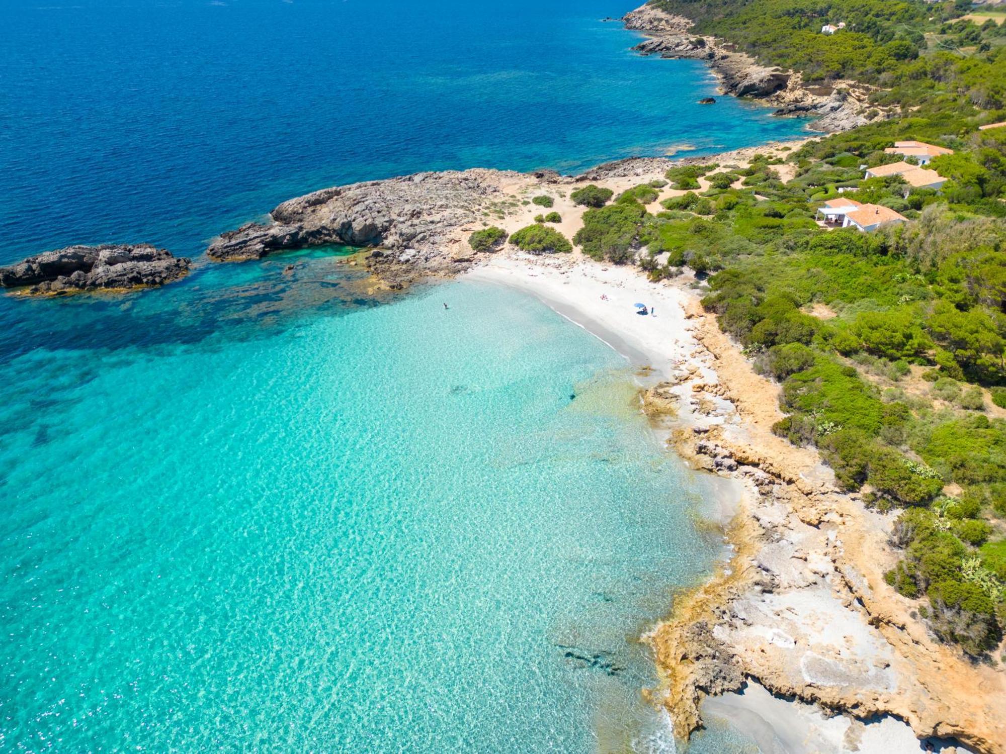 Rustico Porto Pino 30 Mt Dalla Spiaggia Bagian luar foto