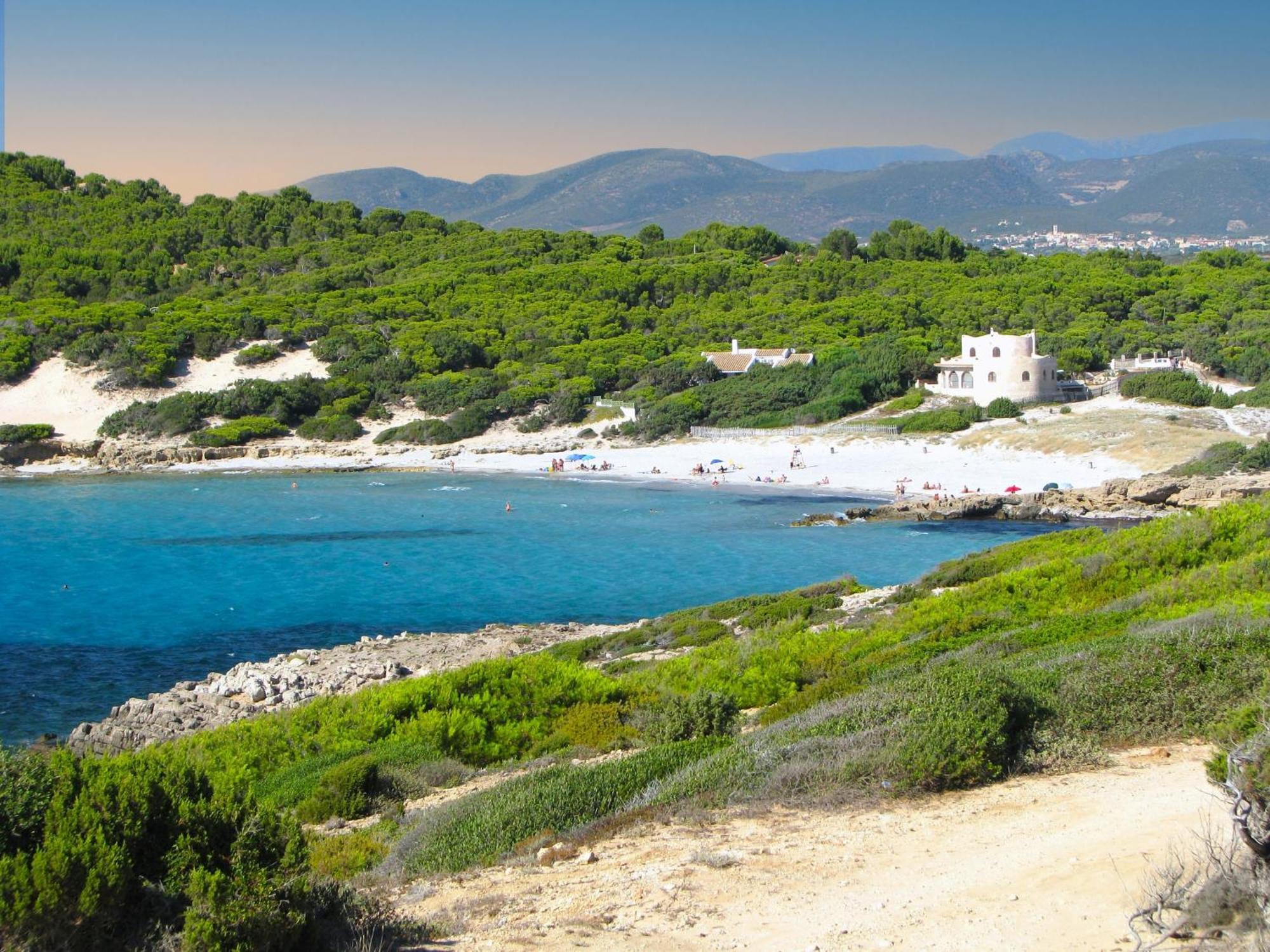Rustico Porto Pino 30 Mt Dalla Spiaggia Bagian luar foto